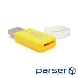 Кардрідер універсальний MERLION CRD-1VL TF/ Micro SD, USB2.0, Yellow