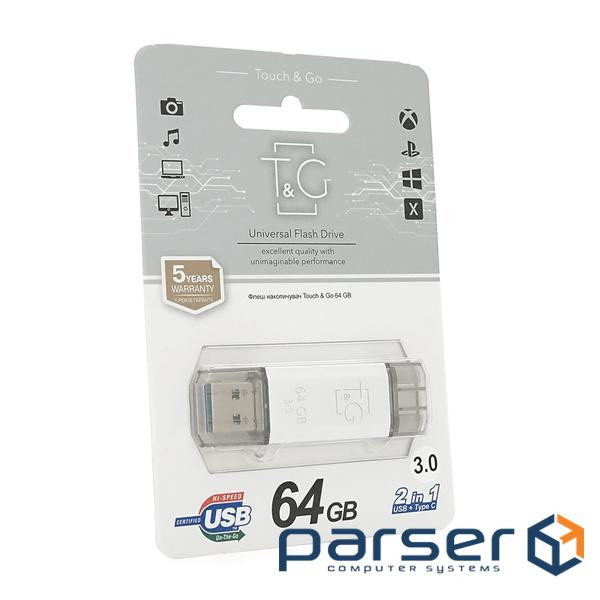 Флеш-накопичувач T&G 009 Star S, USB 3.0+Type-C, 64GB, Metal, Bli (T& (T& (T&G 009 Star S3 / 64)