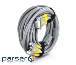 Cable Merlion VGA 3 + 6 HIGH SPEED 10m, male to male, 1 ferrite , (YT-VGA(M)/(M)3+6GR-10m)