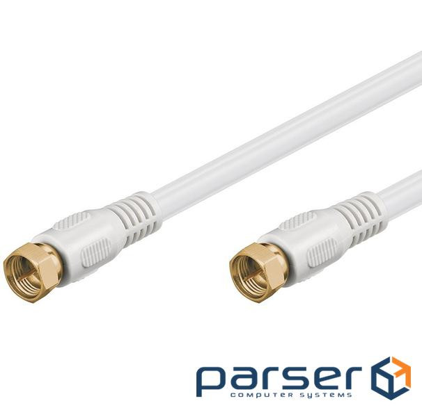 Кабель антенний RF:F M/M 7.5m,75 Ohm 2xShielded D=5.3mm Gold,білий (75.06.7294-20) (75.06.7294-20)