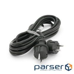 Кабель з двома литими вилками для підключення генератора, подовжувач 5 м ГОСТ 2х1 (С8-02х1,5-5-JJ) 1,5-5-JJ)