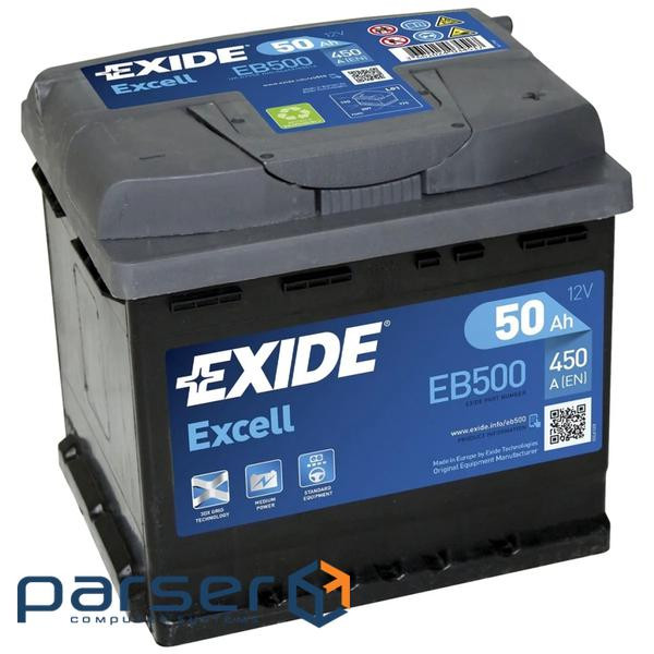 Акумулятор автомобільний EXIDE EXCELL 50A (EB500)