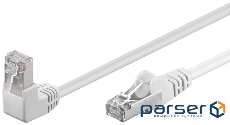 Патч-корд неекранований RJ45 FTP5e 1.0m,patch D=5.4mm AWG26 1x90ё Gold,білий (75.09.4178-10) (75.09.4178-10)