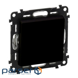 Перемикач проміжний Legrand Valena Life, 10AX, 250V, гвинтові клеми, матовий чорний (756317)