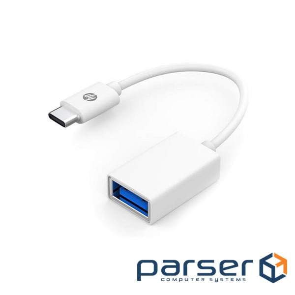 Перехідник USB3.1 Type-C --> USB (OTG) HP, 15см., білий (DHC-TC105) (DHC-TC105)