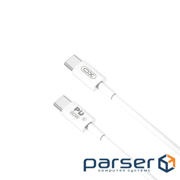 Кабель Type-C to Type-C (male to male) XO-NB-Q190A, Підтримка SIC, QC3.0, PD до 60Вт, 480Mbps, довжи