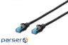 Патч корд Digitus SF-UTP, CAT 5e, 5м, AWG 26/ 7, черный (DK-1531-050/BL)