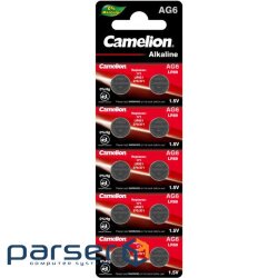 Батарейка AG6 / LR920 / LR69 / V6GA Alkaline * 10 Camelion (AG6-BP10)