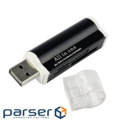 Перехідник накопичувача USB2.0 A-CardReader,4-in-1 4xSlot,чорний (84.00.7103-1) (84.00.7103-1)