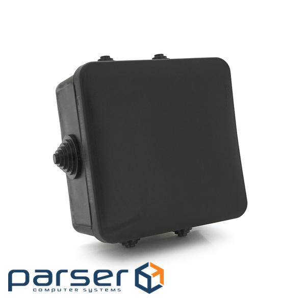 Коробка розподільна зовнішня PIPO Р30 110х110х60мм, IP55, пластик, (РР) 6 гермівводу, чорн (YT38012) (YT38012)