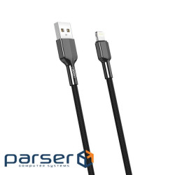 Дата кабель USB 2.0 AM to Lightning 1.0m 2.4A black XO (NB182-L-1-BK)