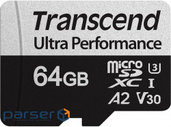 Memory card Transcend 64GB microSDXC class 10 UHS-I U3 A2 (TS64GUSD340S)