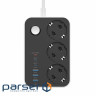 Фільтр мережевий ColorWay, 3 розетки, 2 м, Black, 3xUSB (12 Вт, QC3.0), 3xType-C (20 В (CW-CHE36PDB)