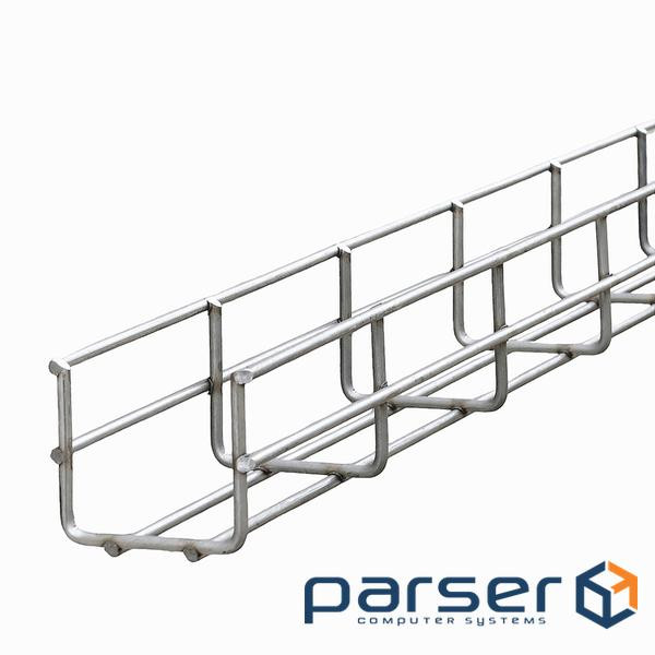 Лоток сітчастий WBB 50х50мм, дріт D4 мм, нержавіюча сталь 2,5м. (CMS-WBC4-5050SL)