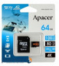 Memory card APACER microSDXC 64GB UHS-I U3 V30 A2 Class 10 + SD-adapter (AP64GMCSX10U8-R)