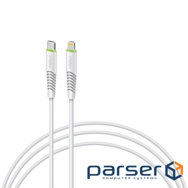 Дата кабель USB-C to Lightning 18W 1,2m CBFLEXTL1 white Intaleo (1283126504099)