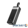 Зовн. акум. XO PR240 - 30000 mAh PD20W + QC22.5W with light (Чорний ) (PR240_Black)