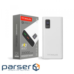 Повербанк TITANUM 727S 20000mAh 22.5W White (TPB-727S-W)