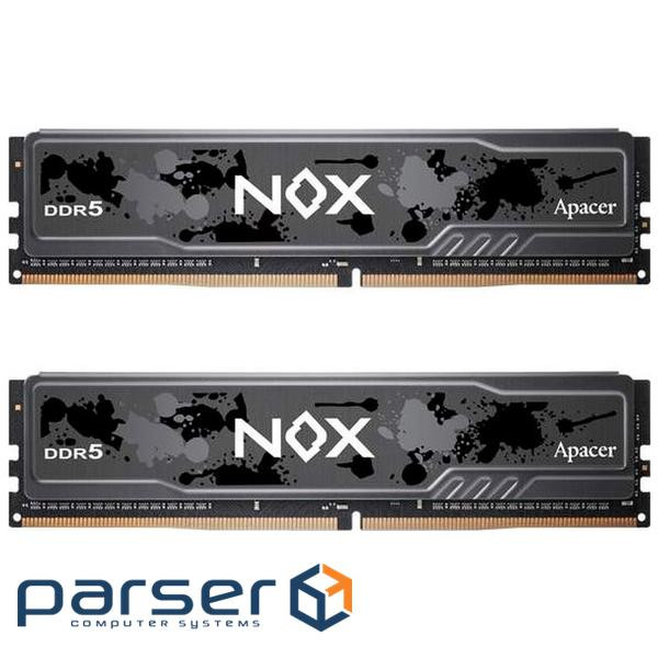 Модуль пам'яті APACER Nox Black DDR5 5600MHz 32GB Kit 2x16GB (AH5U32G56C522MBAA-2)