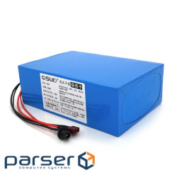 Акумуляторна батарея літієва QiSuo 36V 20A з елементами Li-ion 18650, DC: 5.5x2.1мама + ро (QS-3620) (QS-3620)