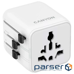 Перехідник Canyon Travel Adapter OnTour One EU/UK/US/AUS White (CNS-TA1005W)