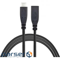 Extension cable Type-CM/Type-CF 100W 5A 1m Black (B00378)