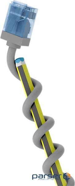 Патч-корд неекранований RJ45 UTP6a 2.0m,patch Slim U-Flexi LSOH PoE+ Cu,сірий (75.07.4223-1) (75.07.4223-1)