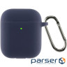 Чохол ArmorStandart Ultrathin Silicone Case With Hook для Apple AirPods 2 Dark Blue (ARM59681)