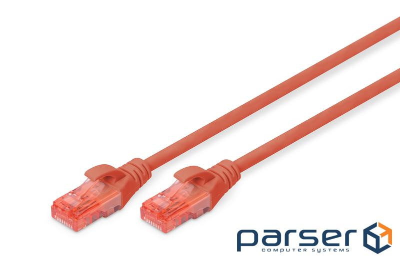 Патч-корд DIGITUS CAT 6 UTP, 3м, AWG 26/7, Cu, LSZH, червоний (DK-1617-030/R)