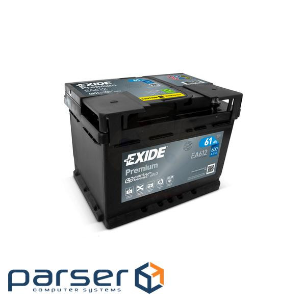 Акумулятор автомобільний EXIDE PREMIUM 61A (EA612)