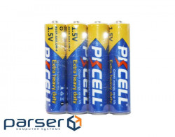Батарейка солевая PKCELL 1.5V AAA/R03, 4 штуки (R03 4шт)