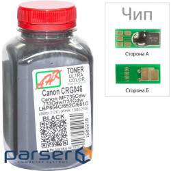 Тонер Canon LBP-650/MF-730, 80г Black +chip AHK (1505214)