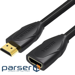 Кабель мультимедійний HDMI M to HDMI F 2.0m 4K60Hz black Vention (VAA-B06-B200)