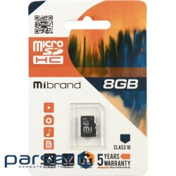 Карта пам'яті Mibrand 8GB microSDHC class 10 (MICDHC10/8GB)