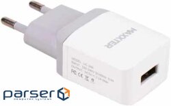 Зарядний пристрій Maxxter 1 USB, 5V/2.1A (UC-24A)