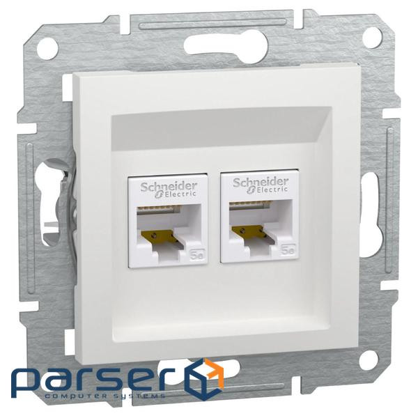 Розетка RJ45 двойная Schneider Electric Asfora UTP 5E