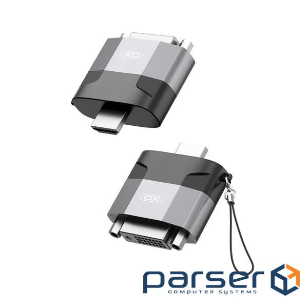 Адаптер XO HDMI-DVI (M/F) Black/Grey (GB013-HDMIDVI.tranish)