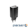 Зарядний пристрій Essager 2xUSB-C + 1xUSB PD67W QC4.0 FCP GaN black (ECT67W-LJB01-Z)