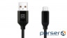 Date cable USB 2.0 AM to Micro 5P 2.0m Fabric Premium black REAL-EL (EL123500048)