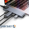 Порт-реплікатор BASEUS Thunderbolt C+Pro 7-in-1 Smart Hub Gray (CAHUB-L0G)