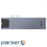Порт-реплікатор BASEUS Thunderbolt C+Pro 7-in-1 Smart Hub Gray (CAHUB-L0G)