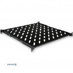 Полка 19 "4 точки крепл., 500мм глиб., Перфорована, т.м.1.5мм, чорна (UA-SH4-500B)