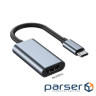 Перехідник USB-C to HDMI F USB 3.0 4K60Hz dark gray Dynamode (DM-AD-USB-C-HDMI)