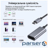 Перехідник USB-C to HDMI F USB 3.0 4K60Hz dark gray Dynamode (DM-AD-USB-C-HDMI)