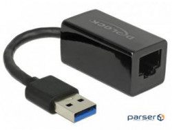 Мережева карта USB3.0 A-RJ45 GigaLAN M / F, (USB3.1Gen1) 0.13m GigaLan Realt, чорн (70.06.5903-20)