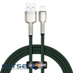 Кабель BASEUS Cafule Metal Data Cable USB for Lightning 2м Green (CALJK-B06)