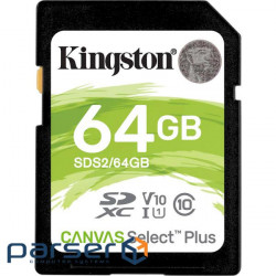 Memory card KINGSTON SDXC Canvas Select Plus 64GB UHS-I V10 Class 10 (SDS2/64GB)