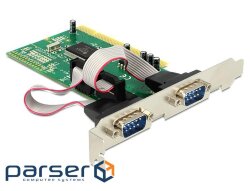 Hardware adapter PCI-COM(DB9)x2,ASIX,green (70.08.9003-1) (70.08.9003 green)