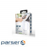 Зарядний пристрій Gembird USB-A + Type-C (PD20W + QC3.0 18W) white (TA-UC-PDQC20-01-W)