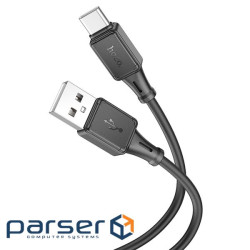 Кабель Hoco X101 Silicone, Type-C-USB, 3А, довжина 1м, Black, BOX (Hoco X101TB)